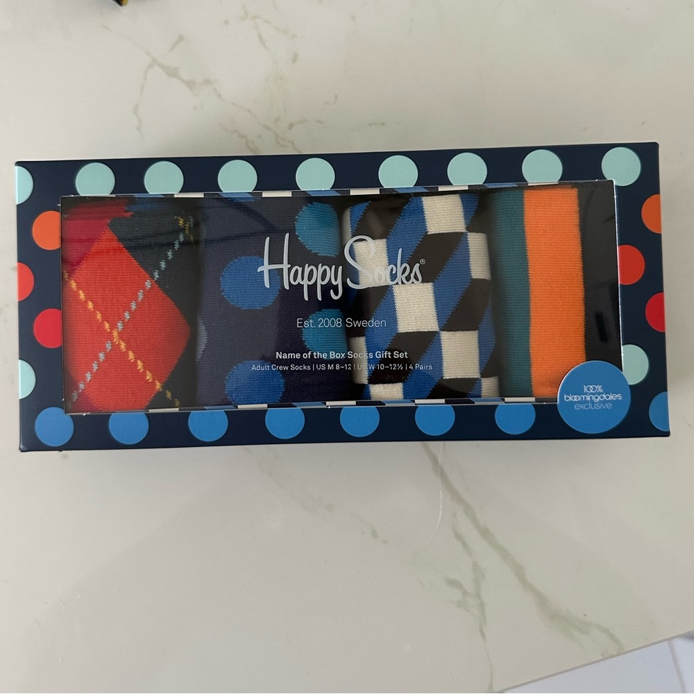 NEW Happy Socks Men's Vibrant Patterned Sock Set
